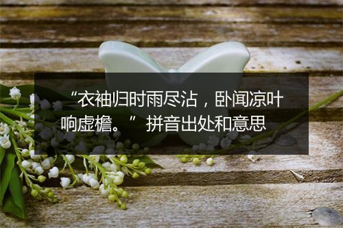 “衣袖归时雨尽沾，卧闻凉叶响虚檐。”拼音出处和意思