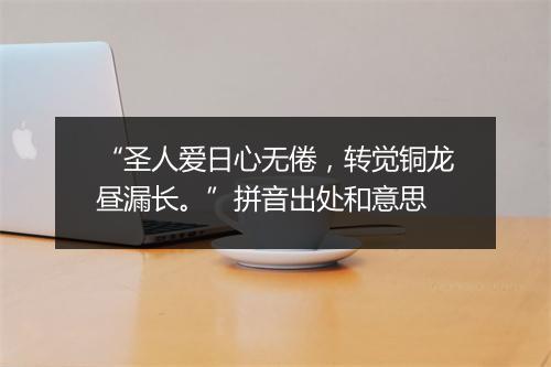 “圣人爱日心无倦，转觉铜龙昼漏长。”拼音出处和意思