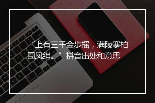 “上有三千金步摇，满陵寒柏围凤绡。”拼音出处和意思