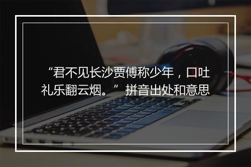 “君不见长沙贾傅称少年，口吐礼乐翻云烟。”拼音出处和意思