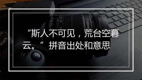 “斯人不可见，荒台空暮云。”拼音出处和意思