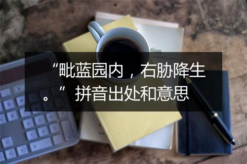 “毗蓝园内，右胁降生。”拼音出处和意思