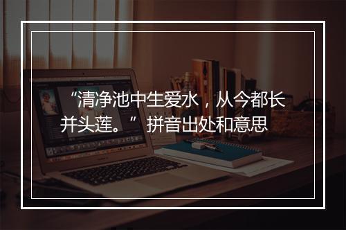 “清净池中生爱水，从今都长并头莲。”拼音出处和意思