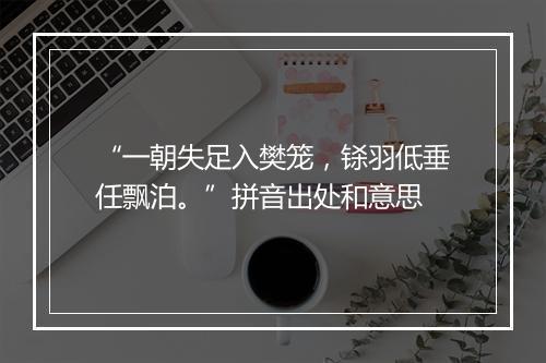 “一朝失足入樊笼，铩羽低垂任飘泊。”拼音出处和意思