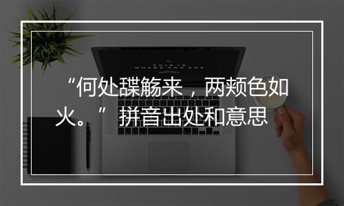 “何处䑜觞来，两颊色如火。”拼音出处和意思